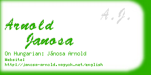 arnold janosa business card