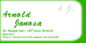 arnold janosa business card